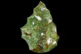 Polished Green Chrysoprase Flame - Madagascar #108346-1